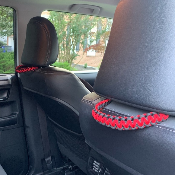 Black and red paracord grab handles - Picture 5 of 5